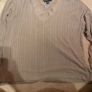 Beige V-Neck Sweater